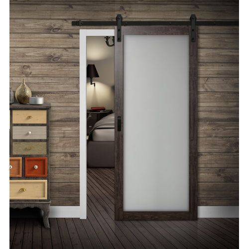 Renin Continental 36'' x 84'' Solid + Manufactured Wood Glass with Installation Hardware Kit